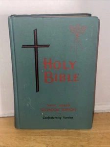 1963 Pre-Vatican II St. Joseph New Catholic Textbook Edition of the Holy Bible - Picture 1 of 5