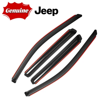 Genuine Jeep Window Visors Grand Cherokee 2011-2021 In-Channel Smoke Rain Guards - Image 1 of 4