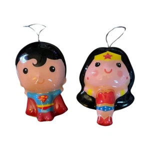 Hallmark DC Comics Superman and Wonder Woman Ornaments - Picture 1 of 4