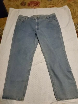 Jeans masculino Savane tamanho 42 x 30 azul jeans bolsos ajuste reto - Imagem 1 de 4