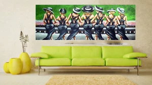 Melbourne Cup Australia Print canvas Painting Art Horse Race COA By Andy Baker - Picture 1 of 4