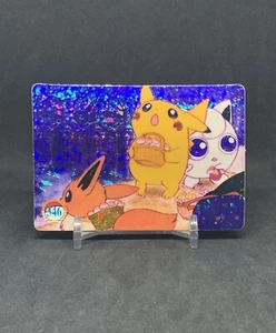 Tarjeta adhesiva de prisma expendedora de colección Pokemon Pocket Monsters #346 Pikachu Eevee - Imagen 1 de 2