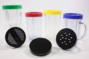 USED Replacement Cups/Lids for use with Magic Bullet (MB1001B) - Picture 1 of 41
