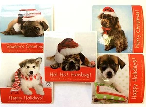 15 Rachael Hale Dog Puppy Happy Holiday Christmas Stickers Party Favors  - Picture 1 of 1