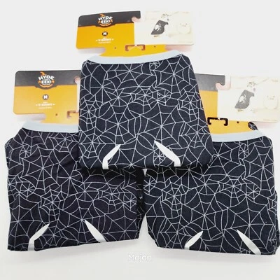 Lote de 3 Camisetas Gráficas Halloween Araña Perro y Gato Negras, Talla Mediana Foto 1 de 4