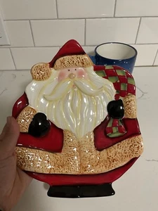 Set Piatto e Tazza Babbo Natale Becca Barton Certificato Intl Ceramica Natale - Foto 1 di 7