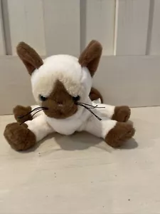 Ganz Webkinz Siamese Kitty Cat HM160 Plush Stuffed Animal Wildlife No Code - Picture 1 of 3