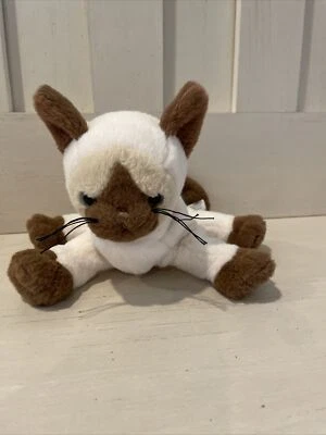 Ganz Webkinz Siamese Kitty Cat HM160 Plush Stuffed Animal Wildlife No Code  - Image 1 of 3