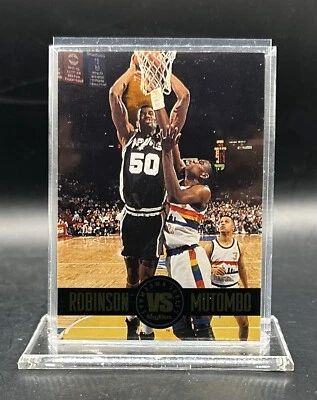1993 Skybox Showdown David Robinson Dikembe Mutombo San Antonio Spurs Nuggets - Image 1 of 2