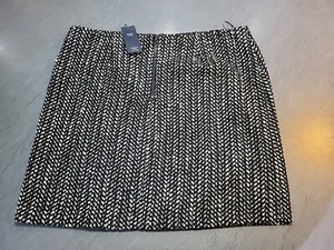 Marks And Spencer Wool Blend Skirt, Black Mix Size 20 BNWT Long Length 20" - Picture 1 of 2