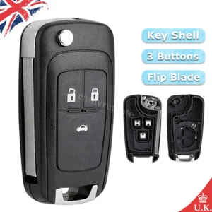 For 2010-2016 Vauxhall Opel Astra J Insignia Cascade Flip Remote Key Fob Case 3B - Picture 1 of 6
