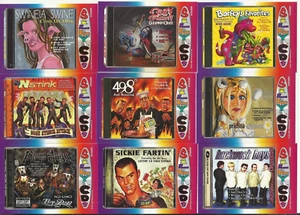 2001 SILLY CDs STICKER CARDS - FULL SET OF 11 STICKERS - PARODY OF MUSIC CDs - Picture 1 of 2
