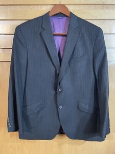 Ted Baker Endurance Men’s 2 Pieces Wool Suit Size 42S Pants Size 35X29 Striped - Picture 1 of 20