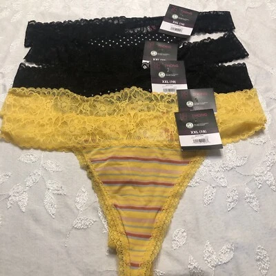 Lot of 5 No Boundaries NOBO Microfiber Thong Panties Underwear Size XXL (19) - Image 1 of 4