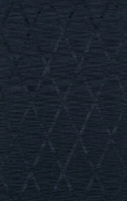Blue Transitional Hand Hooked Diamonds Criss-Cross Area Rug Geometric DV11 - Image 1 of 2
