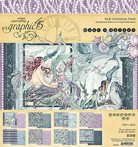 Graphic45 MAKE A SPLASH 8x8 PAPER PACK scrapbooking (24) sheets (8) designs - Picture 1 of 9