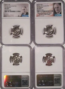 2024 P & D Roosevelt Dime 2 Coin Set 10c NGC MS 68 FT Full Torch FIRST RELEASES - Picture 1 of 2