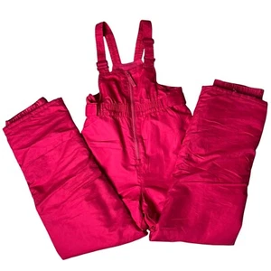 Cat & Jack Girls Snow Pants Size M Hot Pink Overall Ski Adjustable - Picture 1 of 7