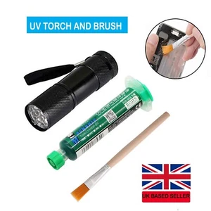 MECHANIC UV Curable Solder Mask Soldering PCB Repair Paint 10cc UV Torch & Brush - Picture 1 of 11