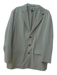 Tommy Bahama Seiden Blazer Sport Mantel Jacke Herren Gr. M Beige - Bild 1 von 7