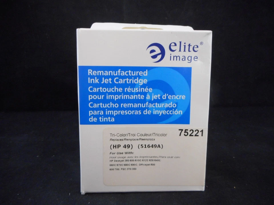 ELITE IMAGE Ink Cartridge f/HP 51649A 350 Pg Yld Tricolor for Printer ELI75221 - Image 1 of 1