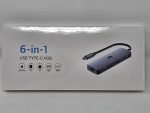 HUB 6 en 1 USB Tipo C Modelo: HB055 - Nuevo - Imagen 1 de 2