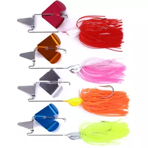 4Pcs 11.5cm/22g Spinnerbait Blade Bait Rubber Skirt Buzzbait Fishing Lure Tackle - Picture 1 of 6