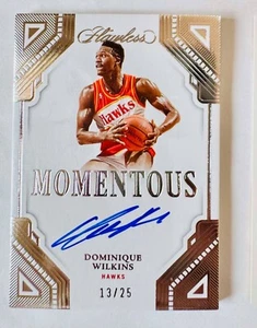 Dominique Wilkins 2022-23 Panini Flawless Momentous Autograph Auto /25 - Picture 1 of 1