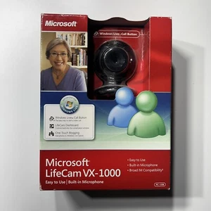 MICROSOFT : LIFECAM (webcam) Model VX-1000 w/ BUILT IN MICROPHONE New - Picture 1 of 4