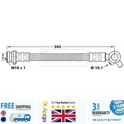 Brake Hose BBH7165 For Nissan PATROL 86-90 46204C6000 - Image 1 of 2