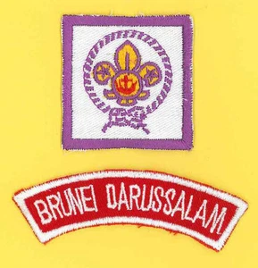 SCOUTS OF BRUNEI - SCOUT Membresía Rango Premio Insignia y Tira Parche SET - Imagen 1 de 1