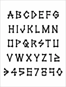 Plantilla de alfabeto DEM BONES 1 pulgada ABC letras mayúsculas hoja superior S560 - Imagen 1 de 2