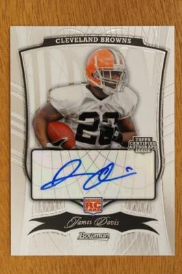 2009 Bowman Sterling 633/999 James Davis #119 Rookie Auto RC Cleveland Browns - Image 1 of 2