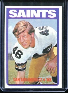 1972 Topps Football # 213 Dan Abramowicz (NM+) Near Mint Plus - Picture 1 of 2