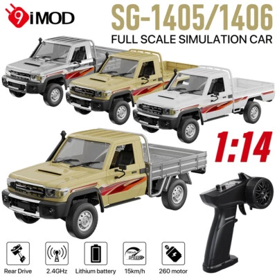 9IMOD SG-1405/1406 1:14 Scale RC Pickup Truck Rear Drive Remote Control Car Toys - Image 1 of 4