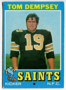 1971 Topps #5 Tom Dempsey New Orleans Saints - Picture 1 of 2