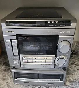 Aiwa CX-NA505 Digital Audio AM/FM Dual Tape Deck CD Player Stereo System - Picture 1 of 8