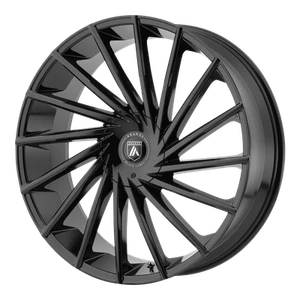 20x8.5 Asanti Black ABL-18 Gloss Black Wheels 5/6 Lug BLANK (30mm) Set of 4 - Picture 1 of 5