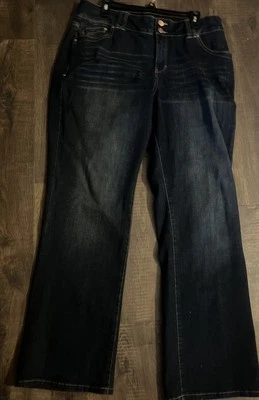 Lane Bryant Womens 16 Denim Jeans Pants Tighter Tummy Technology Bootcut Stretch - Image 1 of 4