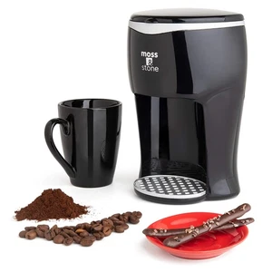 Mini cafetera de goteo Moss & Stone con taza cafetera pequeña con taza de café... - Imagen 1 de 4