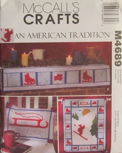McCalls Crafts 4689 American Tradition ICE SKATING SKIING HOLIDAY Quilt Pattern - Picture 1 of 2