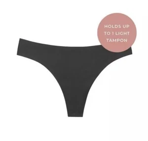 Proof Damen leicht saugfähig auslaufsicher Tanga Höschen schwarz/klein neu mit Etikett - Bild 1 von 5