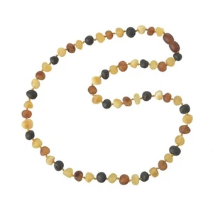 TheNaturalAmber Amber Necklace Adult – Raw Multi Color Baroque Baltic Amber 4... - Picture 1 of 7