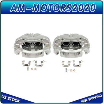 Пара передних тормозных суппортов слева и справа для 2014-2017 INFINITI QX70 с кронштейном - Изображение 1 из 4