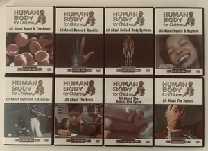 Schlessinger Media Set of 8 DVDs “Human Body For Children ” Series , Grades K-4 - Imagen 1 de 10