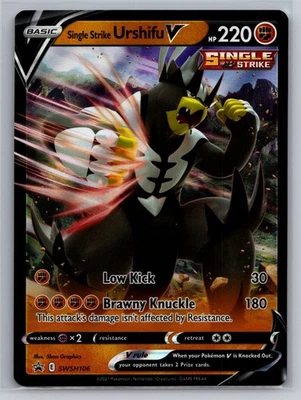 Pokemon Single Strike Urshifu V - SWSH106 Promo SWSH: Sword & Shield Promo Cards - Image 1 of 2