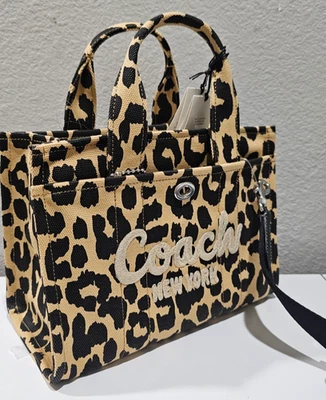 COACH NWT CP769 Cargo Tote Bag 26 With Leopard Print Natural Handbag LHWLH - Image 1 of 4