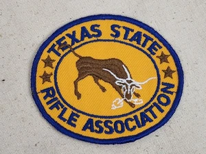 Vintage Texas State Rifle Association Raging Bull Shooting Vest Jacket Patch - Bild 1 von 2