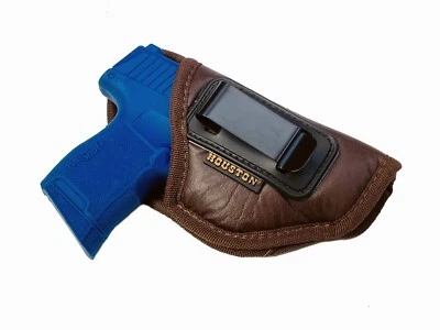 SIG SAUER P365 X MACRO IWB Inside The Waistband Brown "Eco" Leather Gun Holster - Image 1 of 4