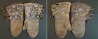 Fine 1900 Native American Tlingit Beaded Mitten Gloves w Whirling Log & Floral